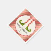 Serviette En Papier Fête de Noël Elf Legs (Coin)