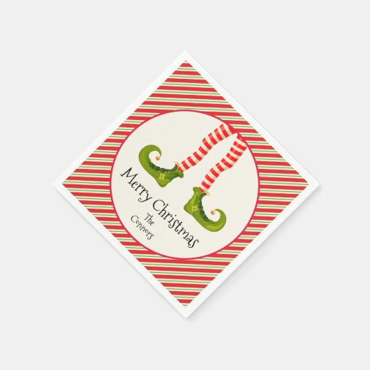 Serviette En Papier Fête de Noël Elf Legs (Coin)