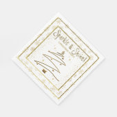 Serviette En Papier Fête de Noël Étincelle et papier brillant (Coin)