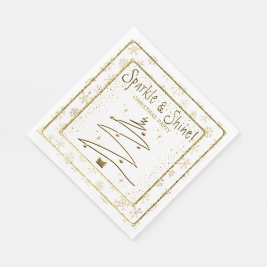 Serviette En Papier Fête de Noël Étincelle et papier brillant (Coin)