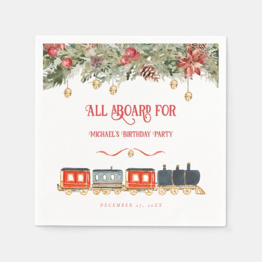 Serviette En Papier Fête de Noël Express polaire (Devant)