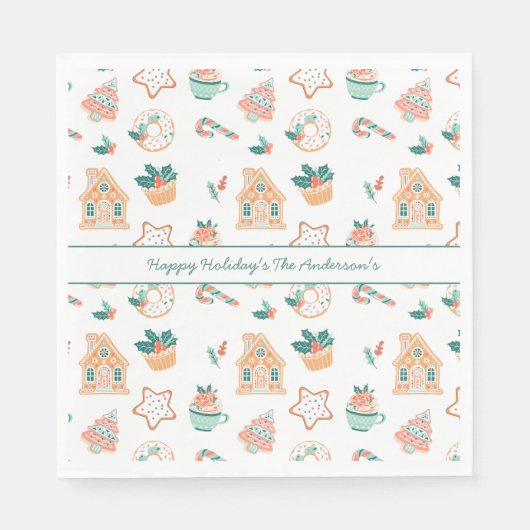 Serviette En Papier Fête de Noël fantaisiste (Devant)