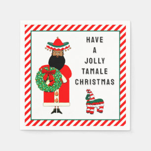 Serviette En Papier Fête de Noël Feliz Navidad drôle