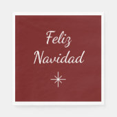 Serviette En Papier Fête de Noël Feliz Navidad Simple Flèche de neige  (Devant)