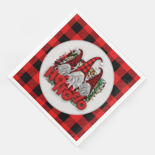 Serviette En Papier fête de Noël Fête des gnomes (Coin)