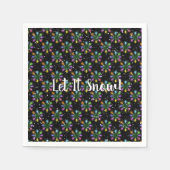 Serviette En Papier Fête de Noël feu de neige design (Devant)