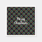 Serviette En Papier Fête de Noël feu de neige design (Devant)