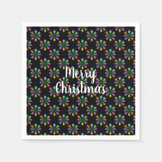 Serviette En Papier Fête de Noël feu de neige design (Devant)