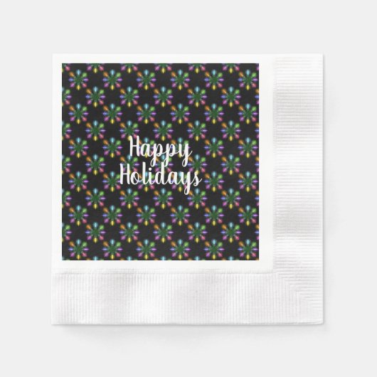 Serviette En Papier Fête de Noël feu de neige design (Devant)