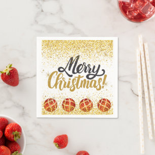 Serviette En Papier Fête de Noël glitter Joyeux Noël
