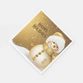 Serviette En Papier Fête de Noël Golden Snowman (Coin)