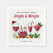 Serviette En Papier Fête de Noël Jingle et Mingle (Devant)