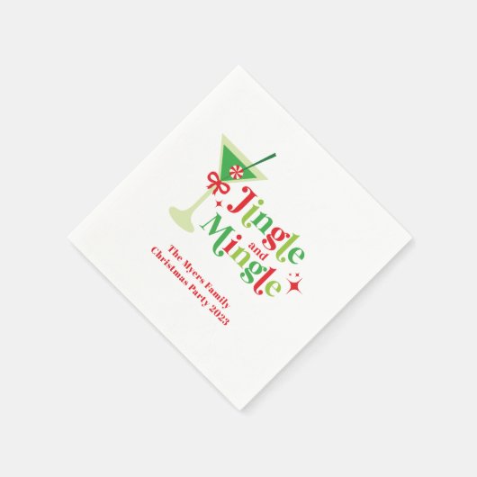 Serviette En Papier Fête de Noël Jingle et Mingle (Coin)