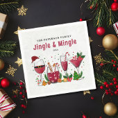 Serviette En Papier Fête de Noël Jingle et Mingle