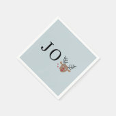 Serviette En Papier Fête de Noël Light Blue Reindeer Joy (Coin)