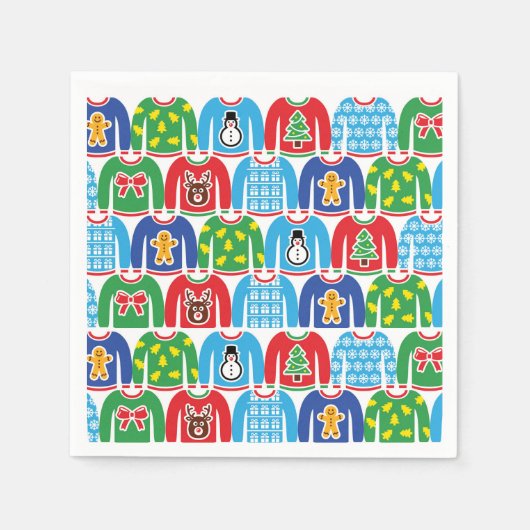 Serviette En Papier Fête de Noël moche Sweat Fête de Noël Fête de Noël (Devant)