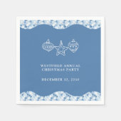 Serviette En Papier Fête de Noël Motif Dusty Blue Check (Devant)