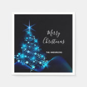 Serviette En Papier Fête de Noël noir (Devant)