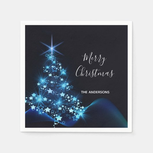 Serviette En Papier Fête de Noël noir (Devant)