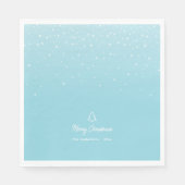 Serviette En Papier Fête de Noël Pâque Bleu Moelleux Minimal (Devant)