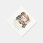 Serviette En Papier Fête de Noël personnalisée (Coin)