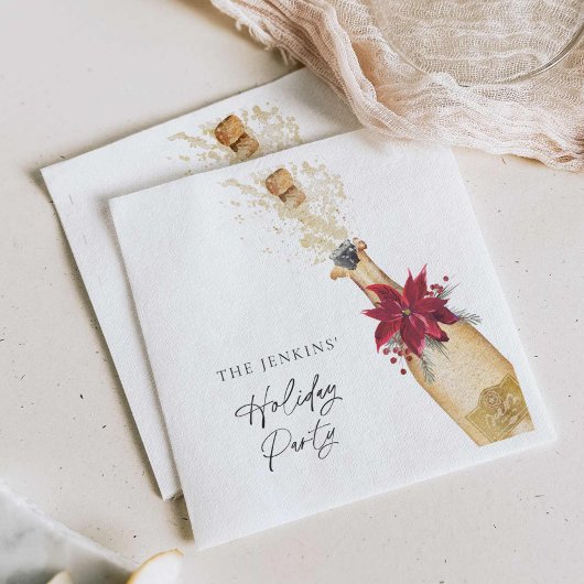 Serviette En Papier Fête de Noël Poinsettia