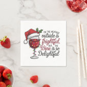 Serviette En Papier Fête de Noël pour boire du vin (En situation)