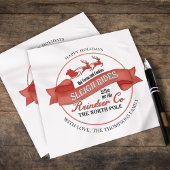 Serviette En Papier Fête de Noël Rouge et Blanc Personnalisé