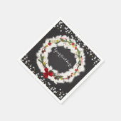 Serviette En Papier Fête de Noël Russe White Pine Wreath (Coin)