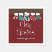 Serviette En Papier Fête de Noël simple moderne (Devant)