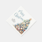 Serviette En Papier Fête de Noël sur la plage (Coin)