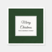 Serviette En Papier Fête de Noël vert foncé foncé (Devant)