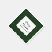 Serviette En Papier Fête de Noël vert foncé foncé (Coin)