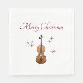 Serviette En Papier Fête de Noël Violon musical Snowflakes (Devant)