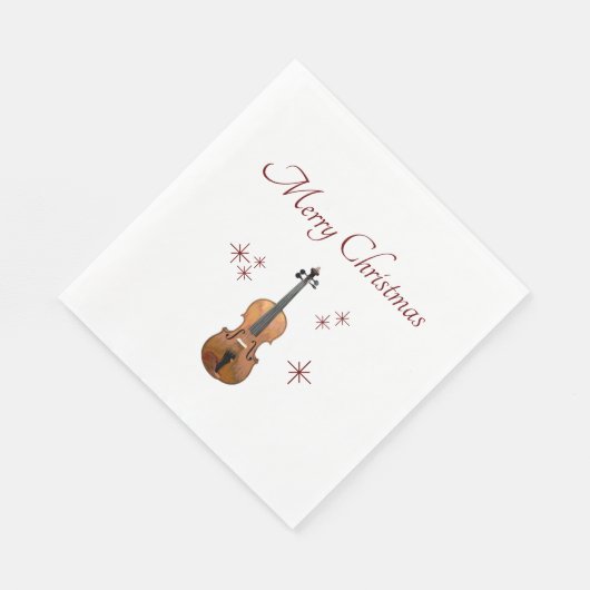 Serviette En Papier Fête de Noël Violon musical Snowflakes (Coin)