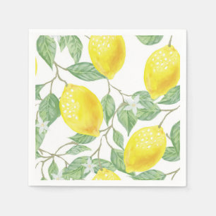 Serviette En Papier Fête de papier citron jaune et vert