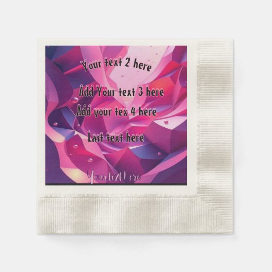 Serviette En Papier Fête de papier rose (Devant)