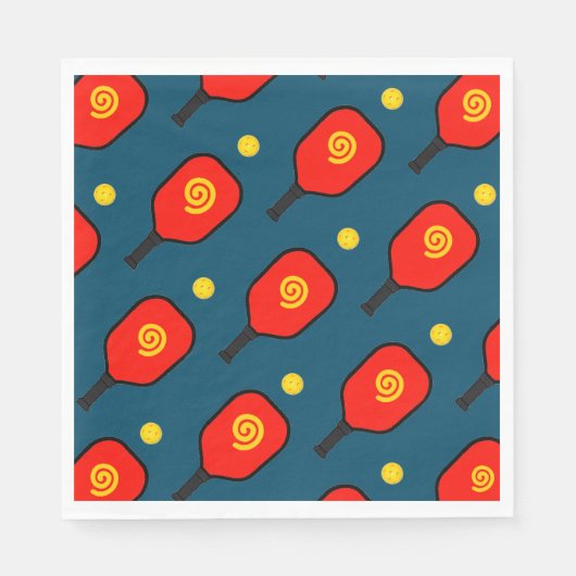 Serviette En Papier Fête de Pickleball (Devant)