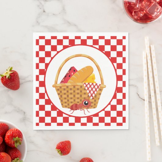 Serviette En Papier fête de pique-nique mignonne (En situation)
