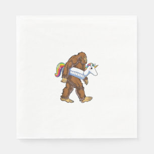 Serviette En Papier Fête de Piscine Bigfoot Licorne Flotteur Drôle Sas