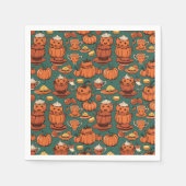Serviette En Papier Fête de Pizzazz Éffrayante d'automne (Devant)