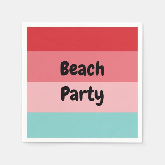 Serviette En Papier Fête de plage à répartition horizontale cool (Devant)