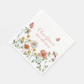 Serviette En Papier fête de premier anniversaire du fleur sauvage (Coin)