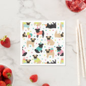 Serviette En Papier Fête de Pug Birthday (En situation)