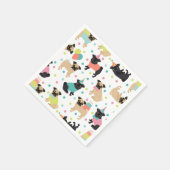Serviette En Papier Fête de Pug Birthday (Coin)