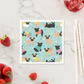 Serviette En Papier Fête de Pug Birthday (En situation)