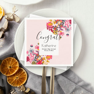 Serviette En Papier Fête de remise de diplômes avec arche de fleurs sa
