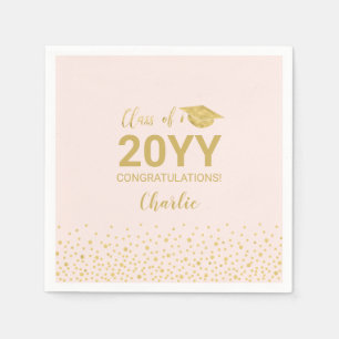Serviette En Papier Fête de remise de diplômes moderne avec confettis 