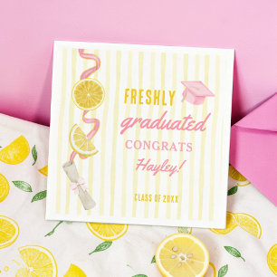 Serviette En Papier Fête de Remise des Diplômes de Limonade Fraîchemen
