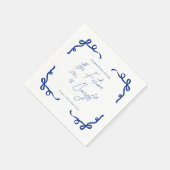 Serviette En Papier Fête de remise des diplômes Future Blue Bright Bow (Coin)